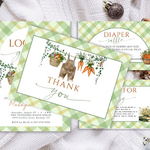 Locally Grown Farmer Market Baby Shower Thank You  Card
