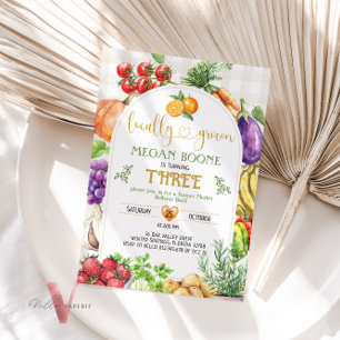 Locally Grown Farmer Market Birthday Invitation