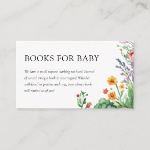 Locally Grown Farmers Market Baby Shower Books Enclosure Card