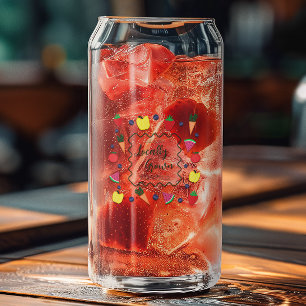 Locally Grown Farmer's Market Baby Shower Can Glass