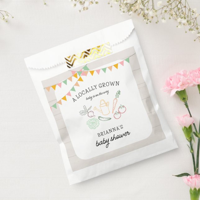 Locally Grown Farmers Market Baby Shower Favour Bag (Sealed)