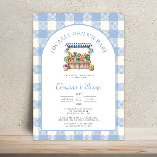 Locally Grown Farmers Market Baby Shower Invitation