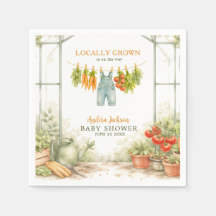 Locally Grown Farmer's Market Baby Shower Napkin