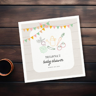 Locally Grown Farmers Market Baby Shower Napkin