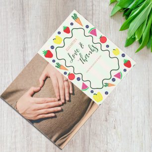 Locally Grown Farmer's Market Baby Shower Thank You Card