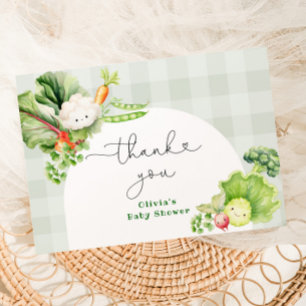 Locally grown Farmers market baby shower thank you Card