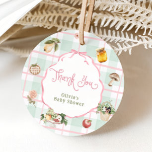 Locally Grown Farmers Market Baby Shower Thank you Favour Tags