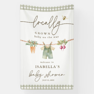 Locally Grown Farmers Market Baby Shower Welcome Banner
