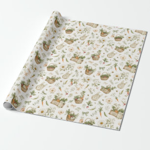 Locally Grown Farmers Market Baby Wrapping Paper