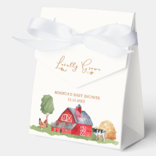 Locally Grown Farmers Market Barnyard Baby Shower Favor Box