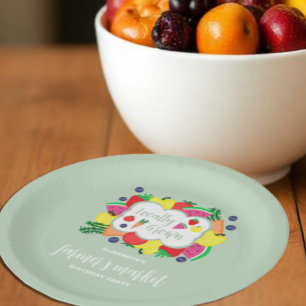 Locally Grown Farmer's Market Birthday Paper Plate