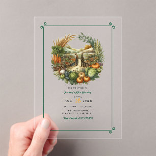 Locally Grown – Farmers Market Birthday Party Acrylic Invitations