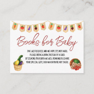 Locally Grown, Farmer's Market, Books for Baby  Enclosure Card