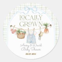 Locally Grown Farmers Market Boy Baby Shower