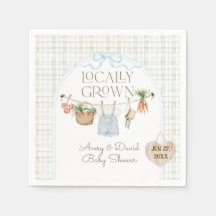 Locally Grown Farmers Market Boy Baby Shower