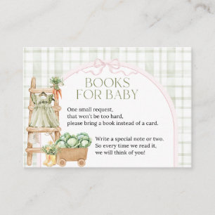 Locally Grown Farmers Market Girl Baby Shower Enclosure Card