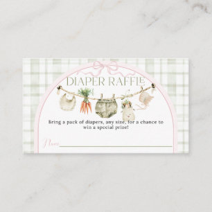 Locally Grown Farmers Market Girl Baby Shower Enclosure Card
