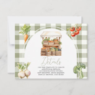 Locally Grown Fresh Market Baby Shower Details Postcard