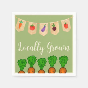 Locally Grown Garden Theme Napkin