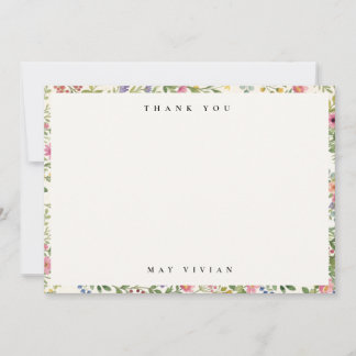 Locally Grown & Loved Baby Shower Blank Thank You Card