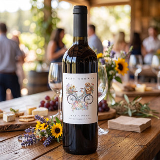 Locally Grown & Loved Baby Shower Wine Label