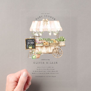 Locally Grown Market Baby Shower Invitation