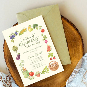 Locally Grown Market  Baby Shower  Invitation