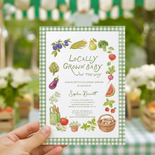 Locally Grown Market  Baby Shower  Invitation