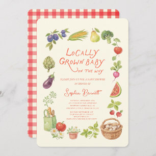 Locally Grown Market  Baby Shower  Invitation