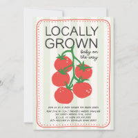 Locally Grown Market Tomato Neutral Baby Shower