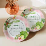 Locally grown pink baby Farmers market baby shower Paper Plate<br><div class="desc">Locally grown Pink Girl baby Farmers market baby shower Paper Plates
Matching items are available.</div>