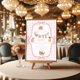 Locally grown Pink don't say baby baby Shower sign