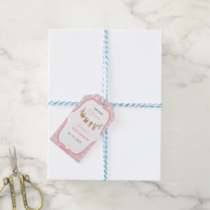 Locally grown Pink girlbaby shower Baby sprinkle Gift Tags