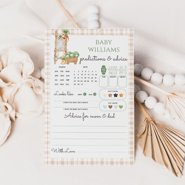 Locally Grown Prediction Baby Shower Game (Creator Uploaded)