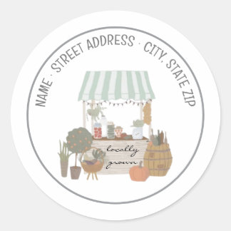 Locally Grown Return Address Sticker