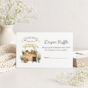 Locally Grown Sage Farmers Market Diaper Raffle Enclosure Card