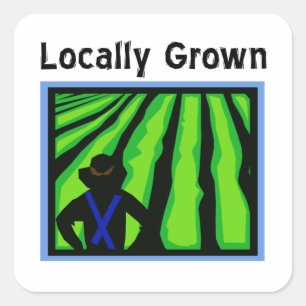 Locally Grown Square Sticker