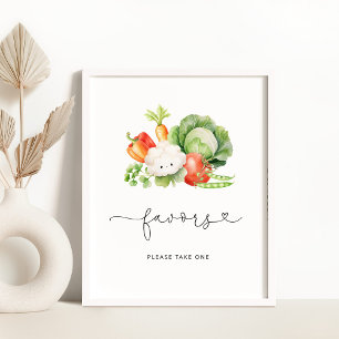 Locally grown vegetables baby shower Favours Poster