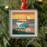 Locals Only | VW Surf Van Metal Ornament<br><div class="desc">Anderson Design Group is an award-winning illustration and design firm in Nashville,  Tennessee. Founder Joel Anderson directs a team of talented artists to create original poster art that looks like classic vintage advertising prints from the 1920s to the 1960s.</div>