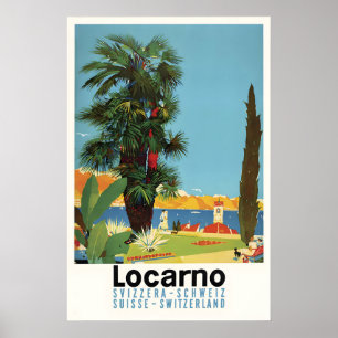 Locarno Switzerland Travel Poster Lake Maggiore