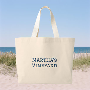 Location Name Summer Vacation Large Tote Bag