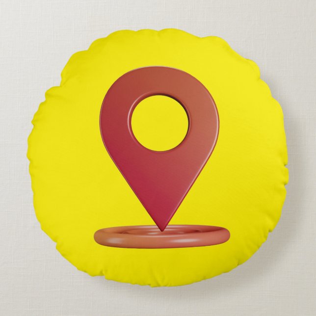 Location Vibes Round Pillow (Front)