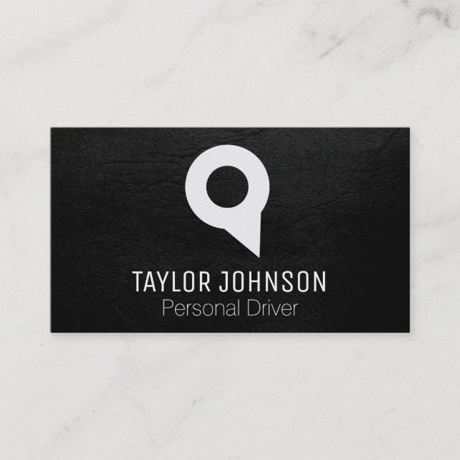 Locator Pin | Black // Yellow Business Card (Front)