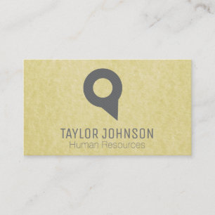 Locator Pin   Parchment Business Card
