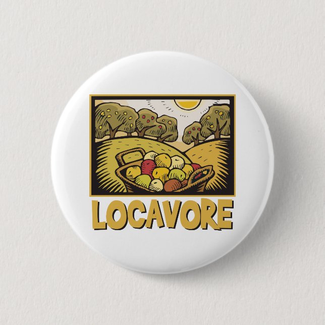 Locavore Slow Food 2 Inch Round Button (Front)