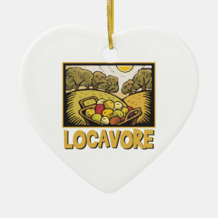 Locavore Slow Food Ceramic Ornament