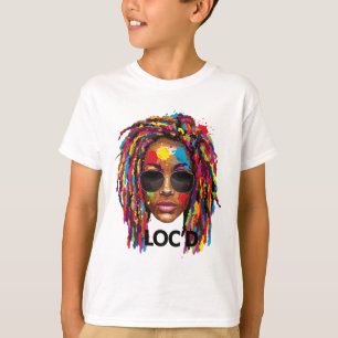 Loc'd For Life Afro Locs Drug Dreadlocks Black Mel T-Shirt