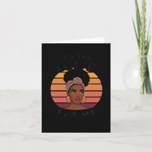 Loc'd Hair Black Queen Afro Woman Melanin Girl Art Card