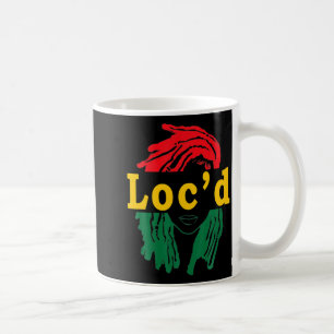 locd hair black woman melanin girl juneteenth coffee mug