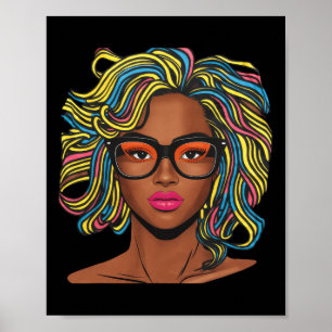 Loc'd Hair Girl African American Black Women Pride Poster